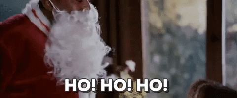 Black Santa Ho Ho Ho Waving Hand GIF