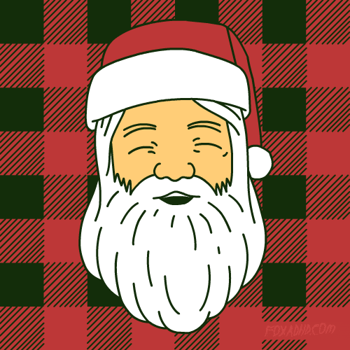 Black Santa Laughing Greeting Card GIF