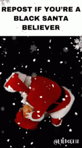 Black Santa Offering Gift Meme GIF