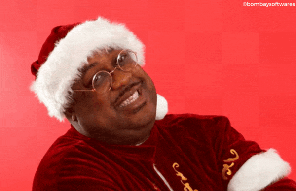 Black Santa Smiling GIF