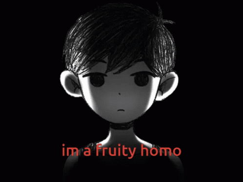 Black Screen I'm A Fruity Homo GIF