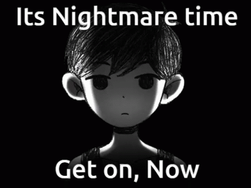 Black Screen Nightmare Time GIF