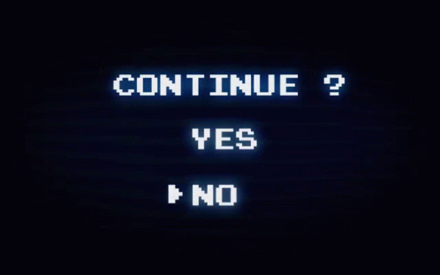 Black Screen With Continue Yes and No