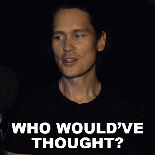Black Shirt Man Says Who Would've Thought Mic
