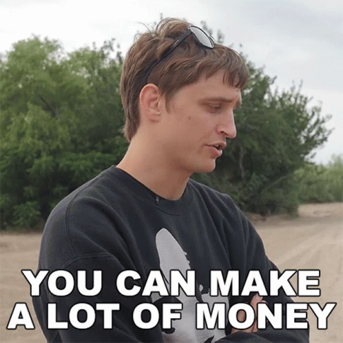Black Shirt Man You Can Make Lots Money