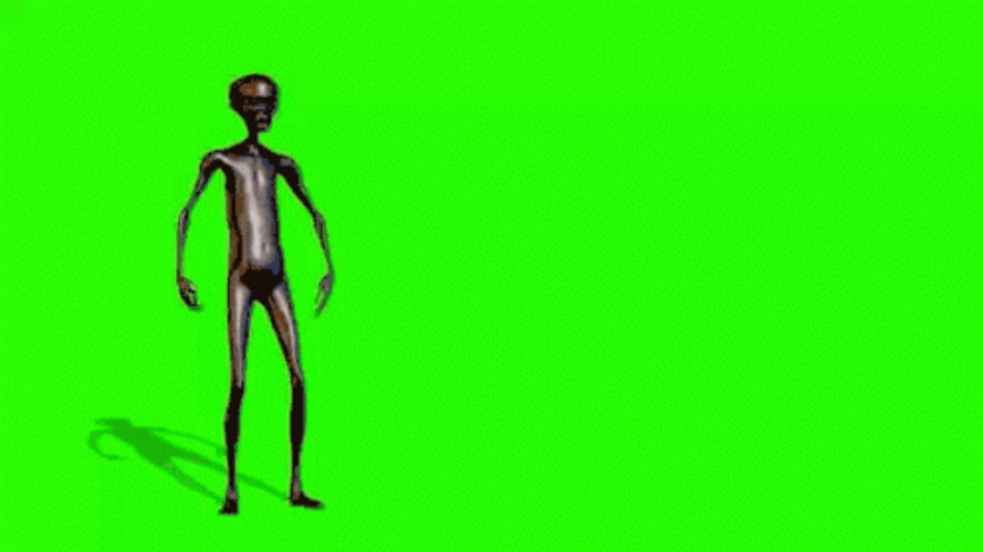 Black Skinny Dancing Alien GIF