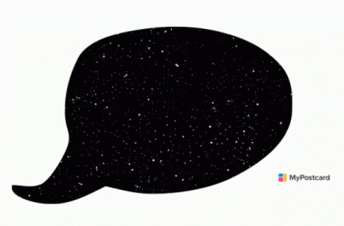 Black Speech Bubble Saying Silence Is An Answer Too GIF