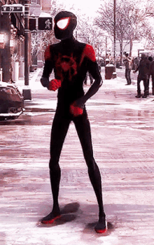 Black Spiderman Dancing Simply GIF