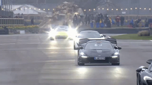 Black Sports Car with License Plate LJ67CTV