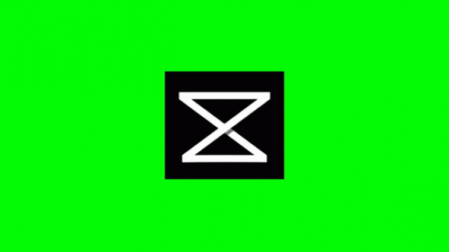 Black Square With White X on Green Background