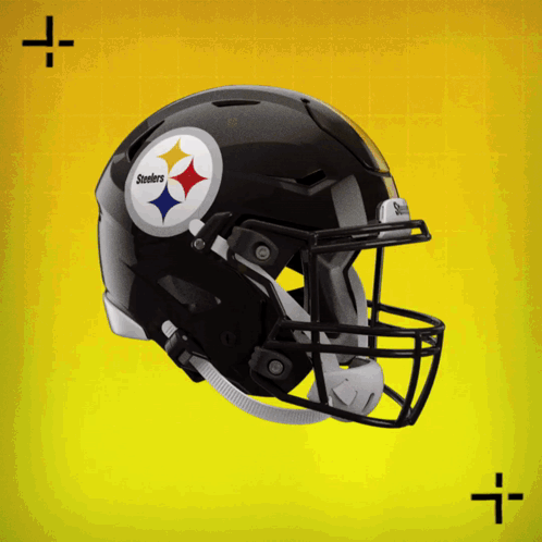Black Steelers Football Helmet