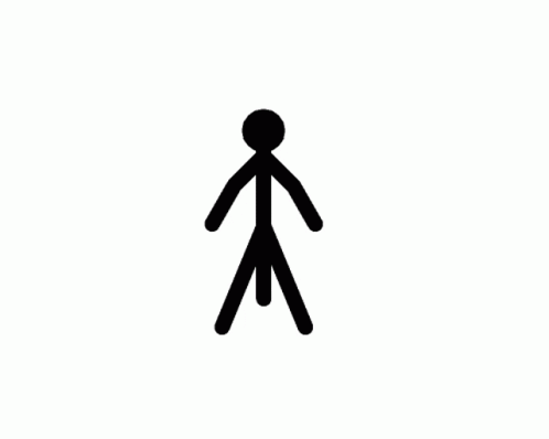 Black Stick Figure Walking