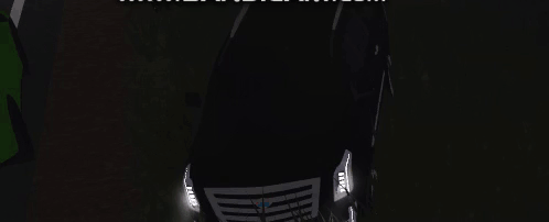 Black SUV Driving On Dirt Road At Night Video Game GIF