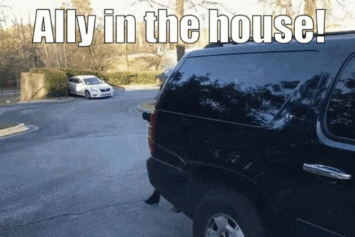 Black SUV with Ally in the House