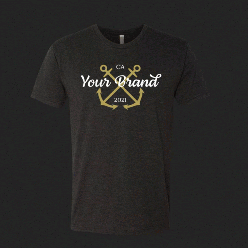 Black T-Shirt Saying Ca Your Brand