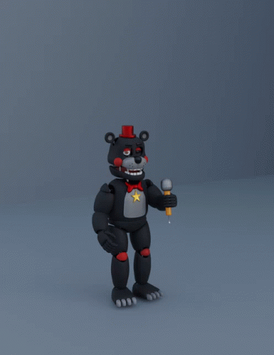 Black Teddy Bear Laying Down With White Teddy Bear Flying GIF
