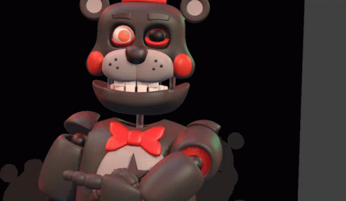 Black Teddy Bear With Red Eyes and White Star