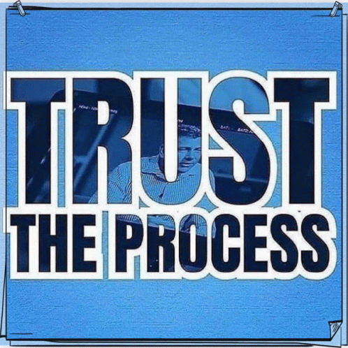 Black Text Trust The Process GIF
