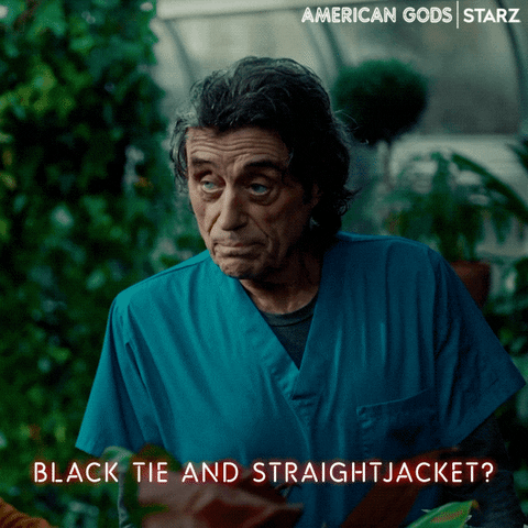 Black Tie And Straight Jacket American Gods GIF