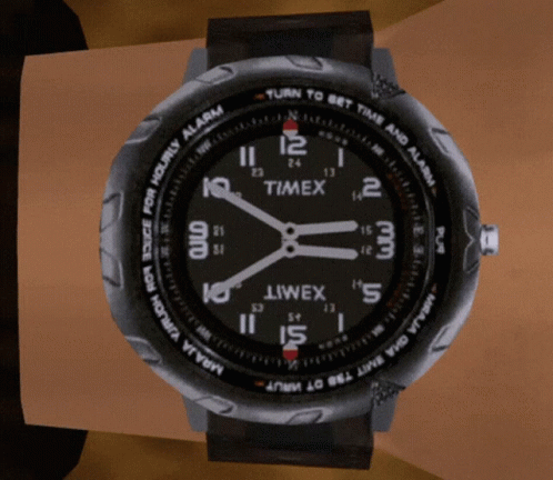 Black Timex Watch on Wrist