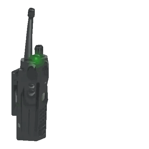 Black Walkie Talkie with Green Light