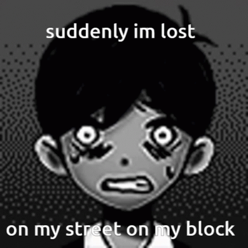 Black White Boy Big Eyes Suddenly I'm Lost GIF
