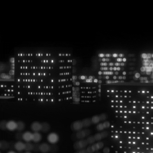 Black White City Glow GIF