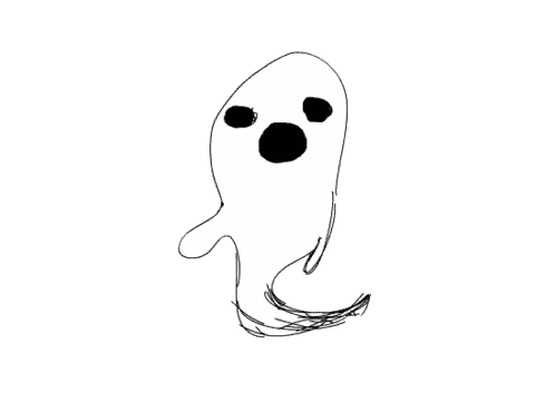 Black White Ghost Three Eyes