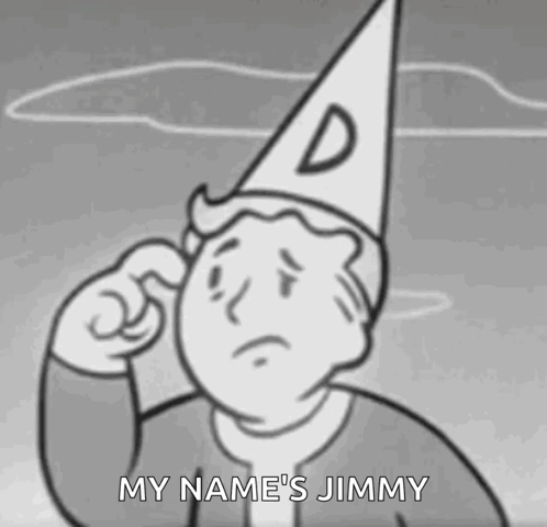 Black White Man D Hat My Name's Jimmy GIF