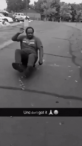Black White Skateboarder Unc Don T Got It GIF