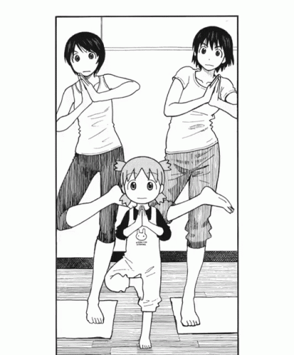 Black White Yoga Yotsuba Chan How So Good
