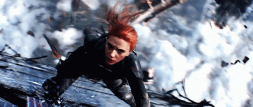 Black Widow Fighting Taskmaster GIF