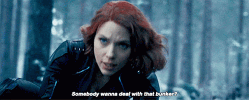 Black Widow Talking In Bunker GIF