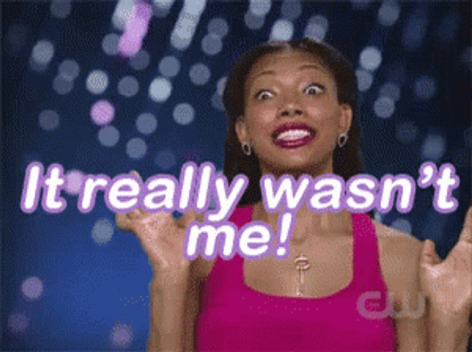 Black Woman In Pink It Really Wasnt Me GIF