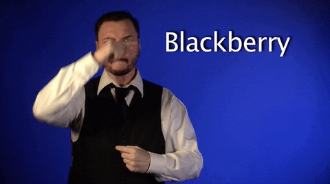 Blackberry Sign Language GIF