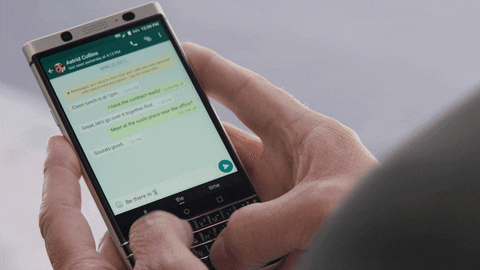 Blackberry Smartphone Typing GIF