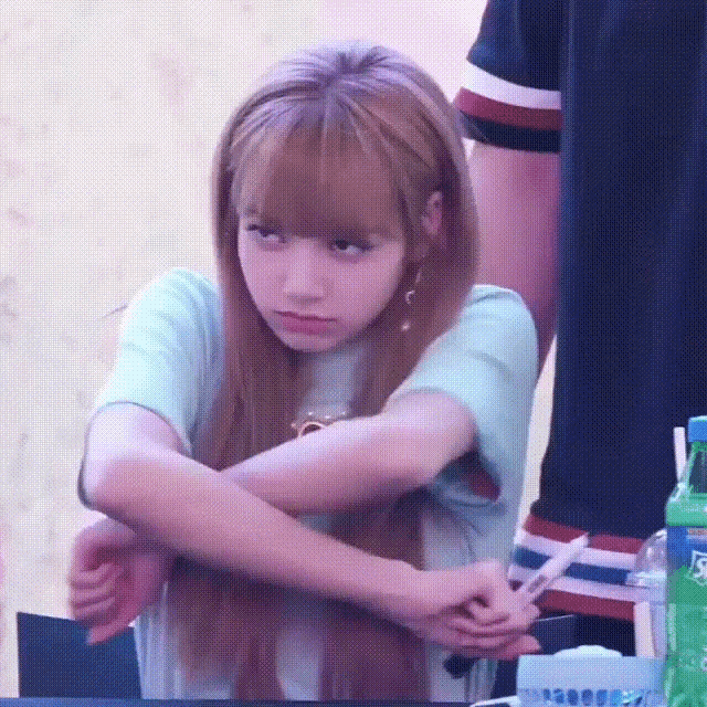 Blackpink Lisa Cute Angry Reaction GIF