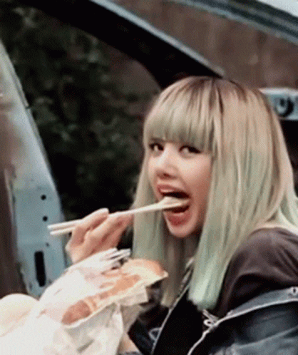 Blackpink Lisa Eating GIF