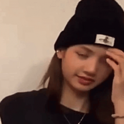 Blackpink Lisa Forehead Scratch GIF