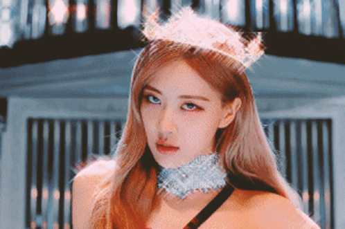 Blackpink Rose Staring Fiercely GIF