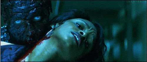 Blade Punches The Vampire GIF