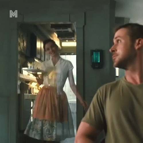Blade Runner 2049 Hologram Joi Serves Food GIF