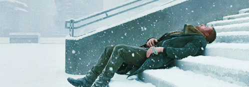 Blade Runner 2049 Officer K Lying In Snow GIF