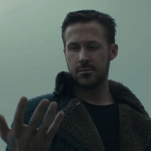 Blade Runner 2049 Officer K Staring His Hands GIF