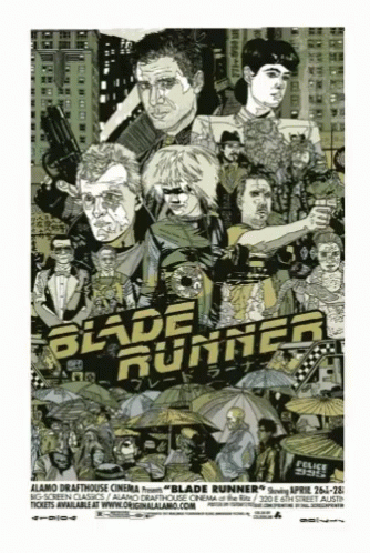 Blade Runner Art Poster Shaking GIF