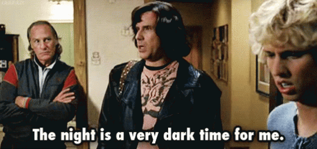 Blades Of Glory Will Ferrell Night Is Dark GIF