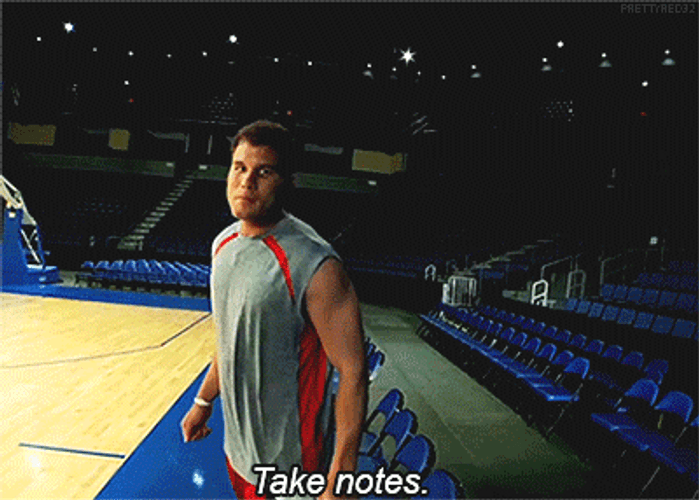Blake Griffin Saying Take Notes GIF