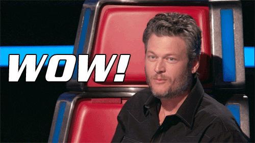 Blake Shelton Wowza With Contestant GIF