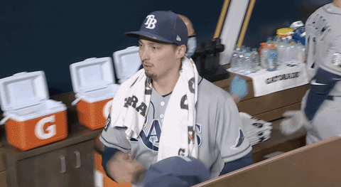 Blake Snell Cross Hands Reaction GIF