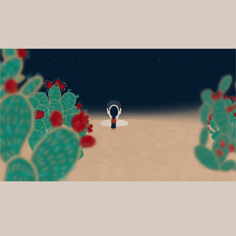 Blank Face Rainy Night GIF